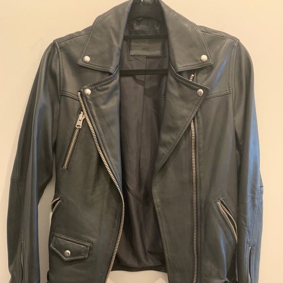 All Saints Oversize leather jacket - Picture 5 of 14